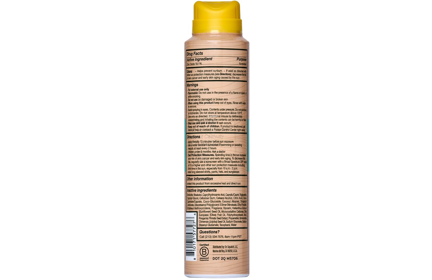 Spray Sunscreen | SPF 30 UVA/UVB Protection | Non-Greasy Mineral Sunscreen for Men X7