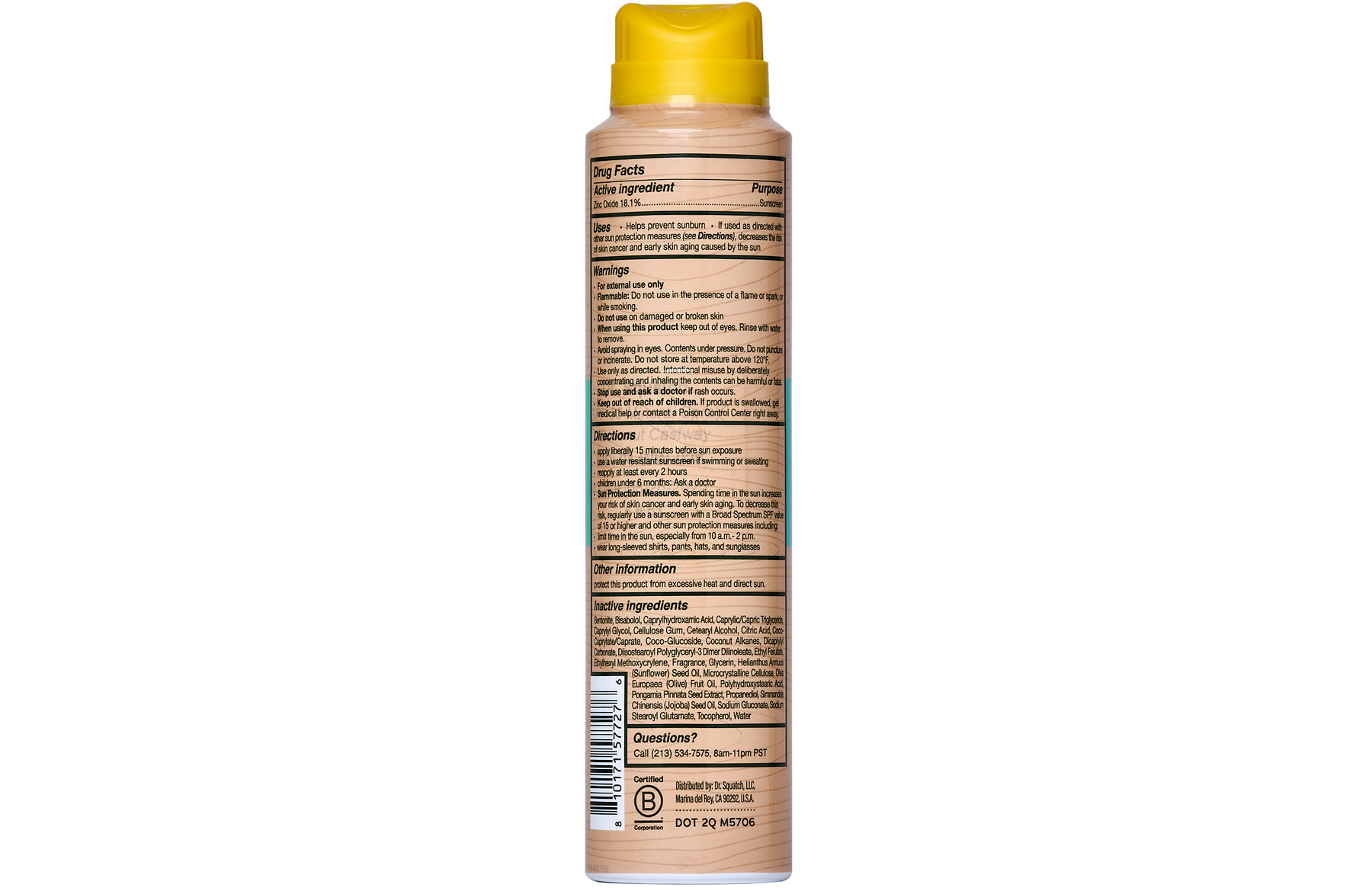 Spray Sunscreen | SPF 30 UVA/UVB Protection | Non-Greasy Mineral Sunscreen for Men X7