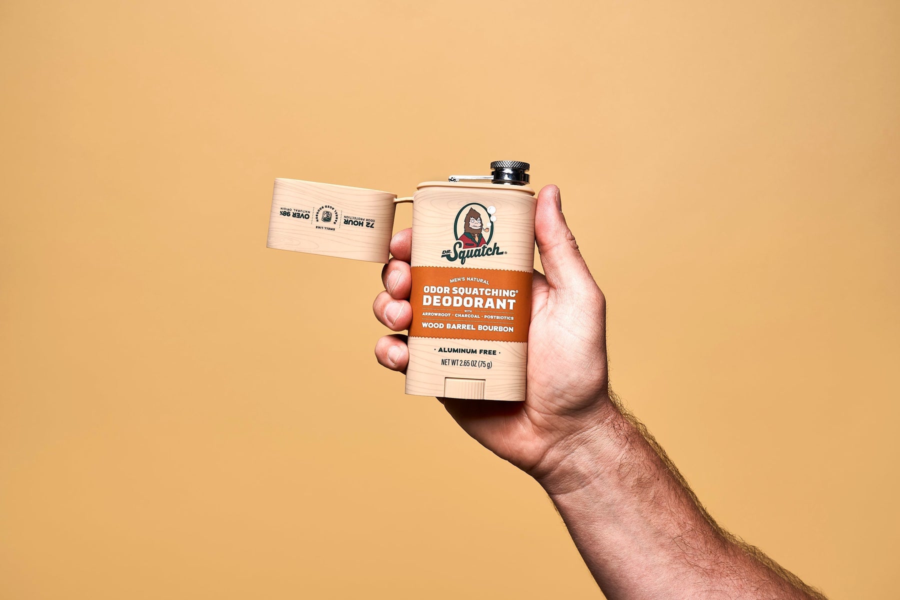 Wood Barrel Bourbon Deo Flask H1