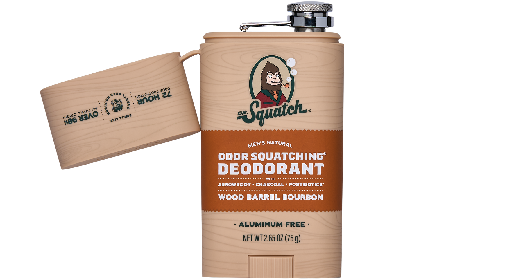 Wood Barrel Bourbon Deo Flask H1