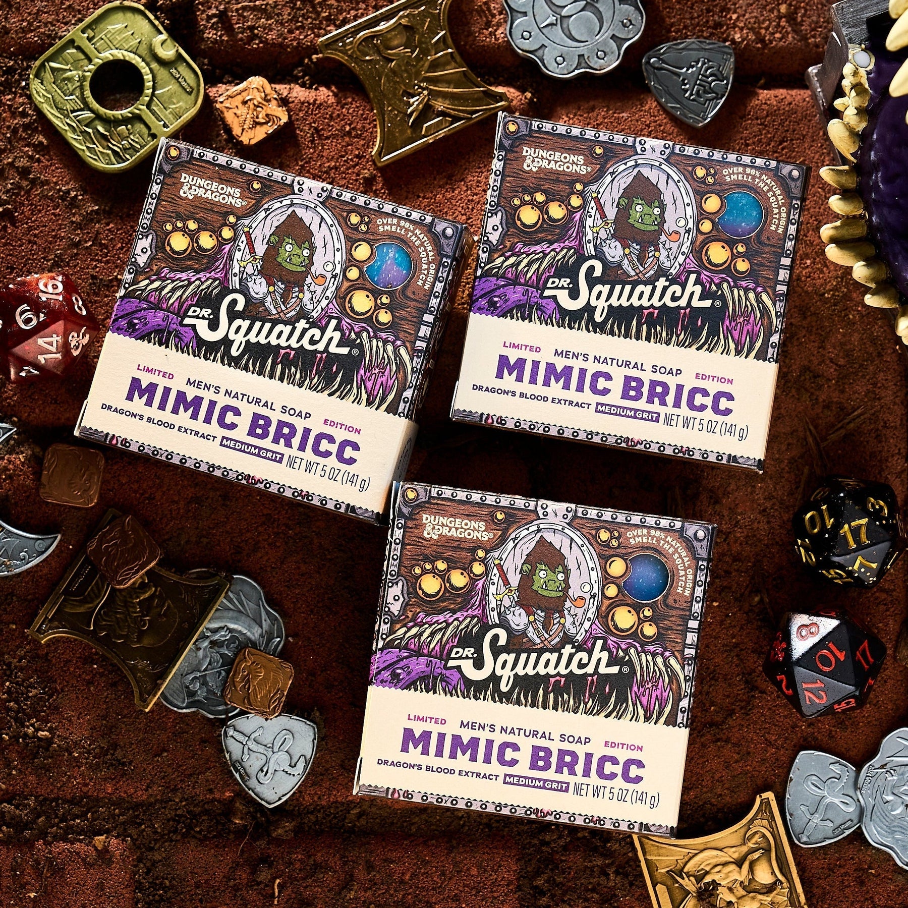 Dungeons & Dragons Mimic Bricc 3-Pack - Exclusive Limited Edition Bar Soap R6