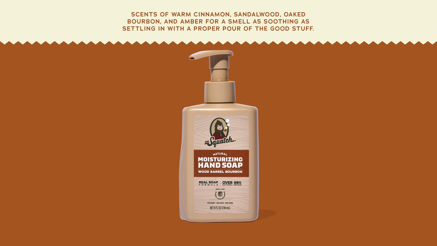 Wood Barrel Bourbon Hand Soap K3