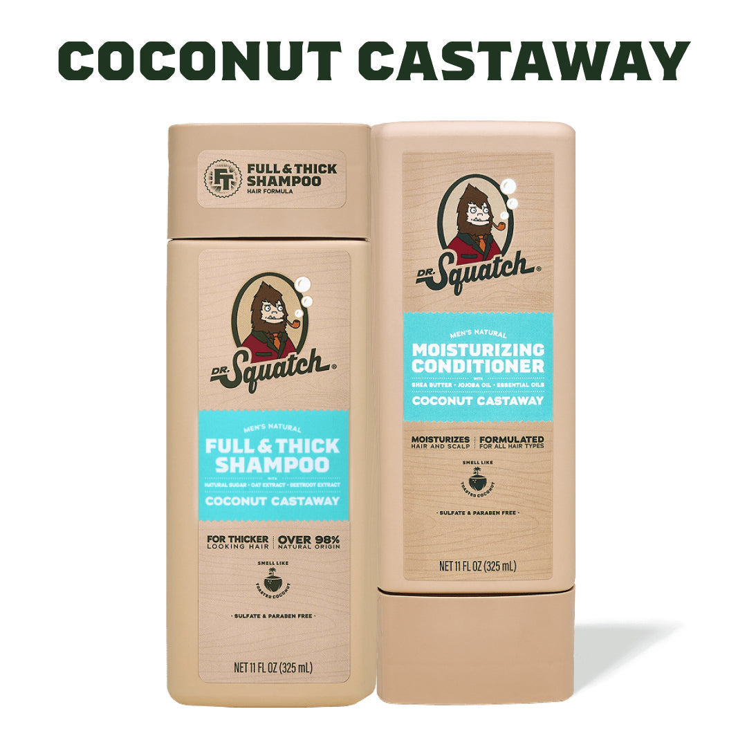Hair Care Kit + Free Scalp Scrubber | Full & Thick Shampoo | Moisturizing Conditioner | Natural Products for Men P2