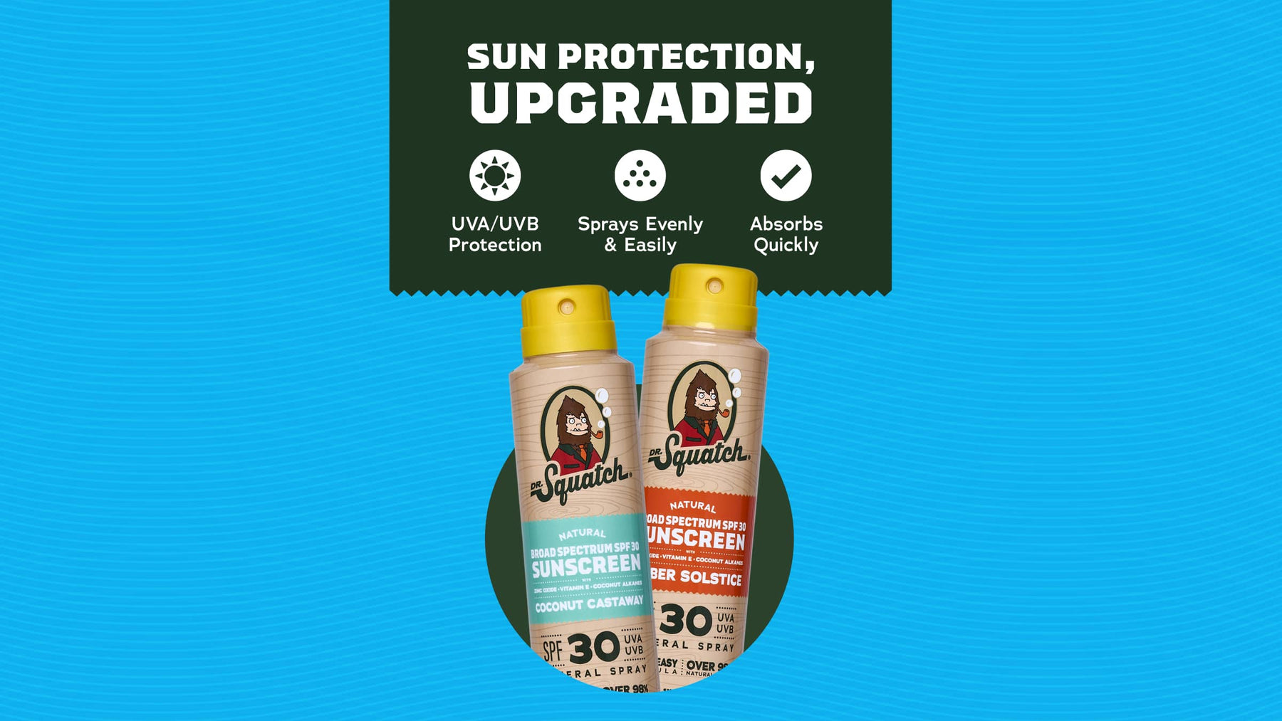 Spray Sunscreen 2-Pack | SPF 30 UVA/UVB Protection | Non-Greasy Mineral Sunscreen for Men D6