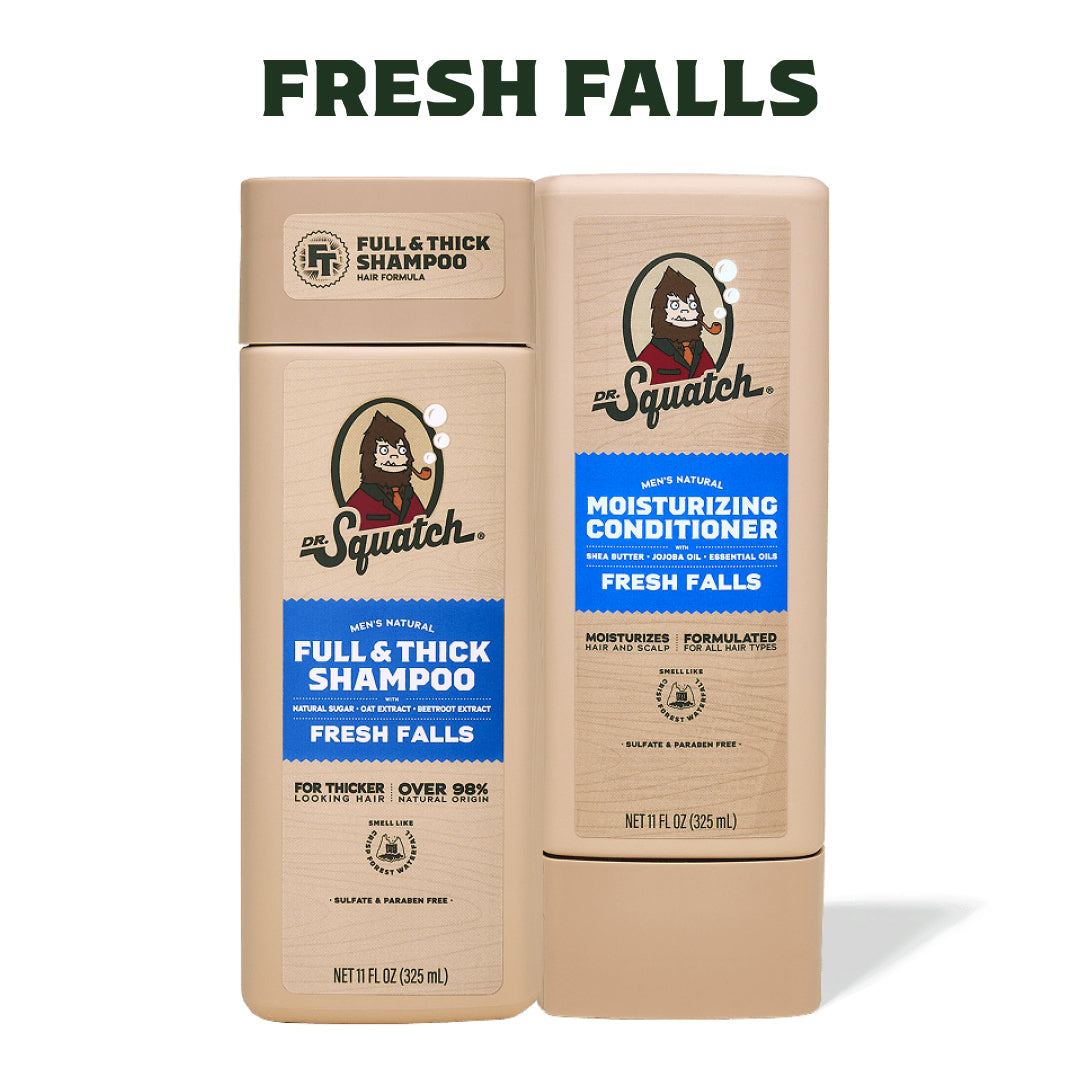 Hair Care Kit + Free Scalp Scrubber | Full & Thick Shampoo | Moisturizing Conditioner | Natural Products for Men P2
