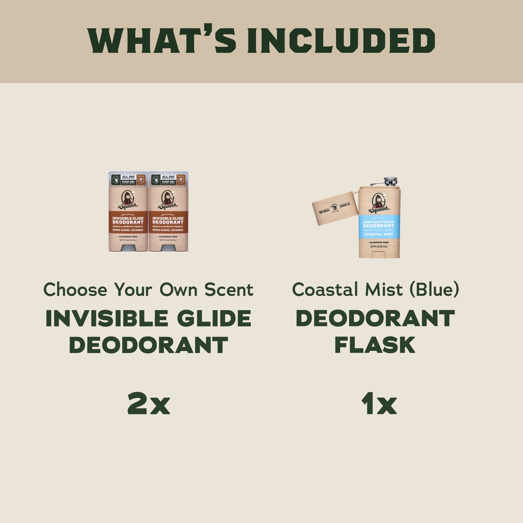 2-Pack Glide + Deo Flask H2