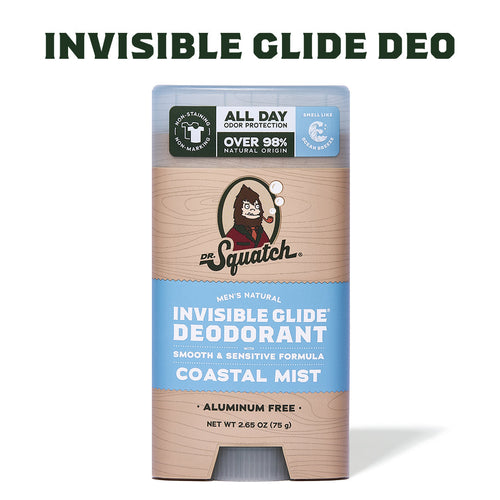 Dr. Squatch Coastal Mist Invisible Glide Deo gift set