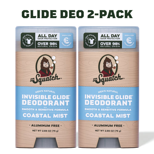 Dr. Squatch Coastal Mist 2-Pack Invisible Glide Deo gift set