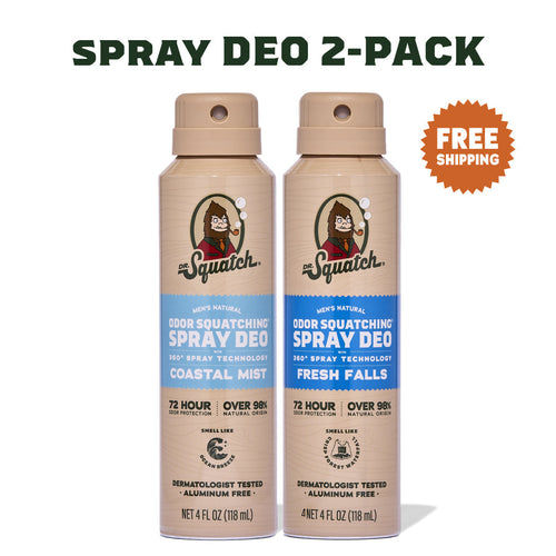 Dr. Squatch Coastal Mist & Fresh Falls 2-Pack Spray Deo gift set