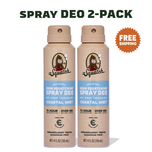 Dr. Squatch Coastal Mist 2-Pack Spray Deo gift set