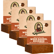 4-Pack Wood Barrel Bourbon Natural Bar Soap B8