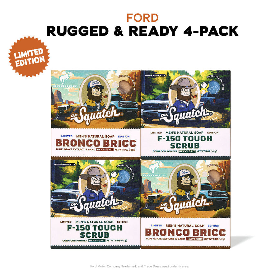 Ford Rugged & Ready 4-Pack - Exclusive Limited Edition Bar Soap B0