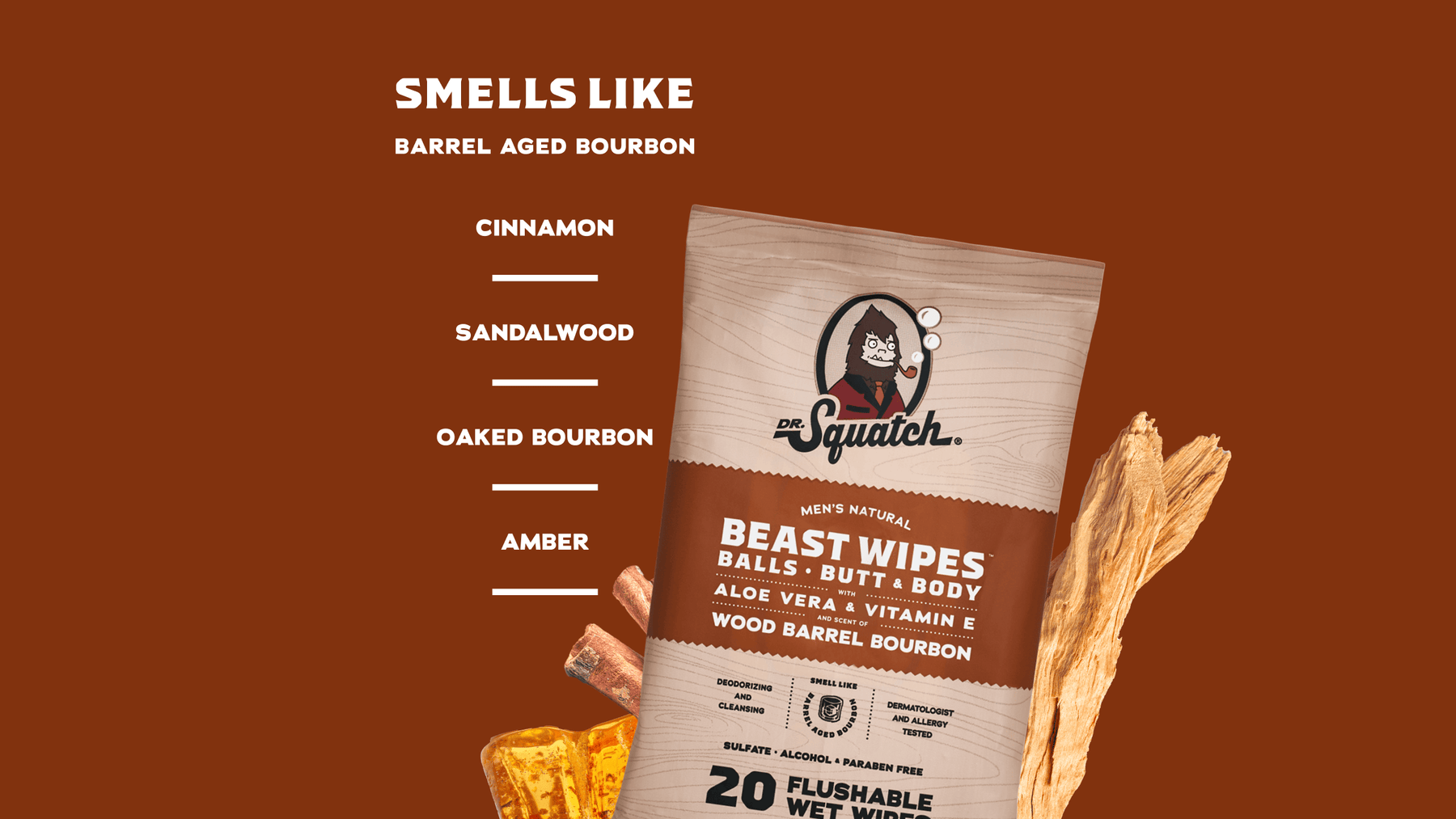 FREE Wood Barrel Bourbon Wipes W3